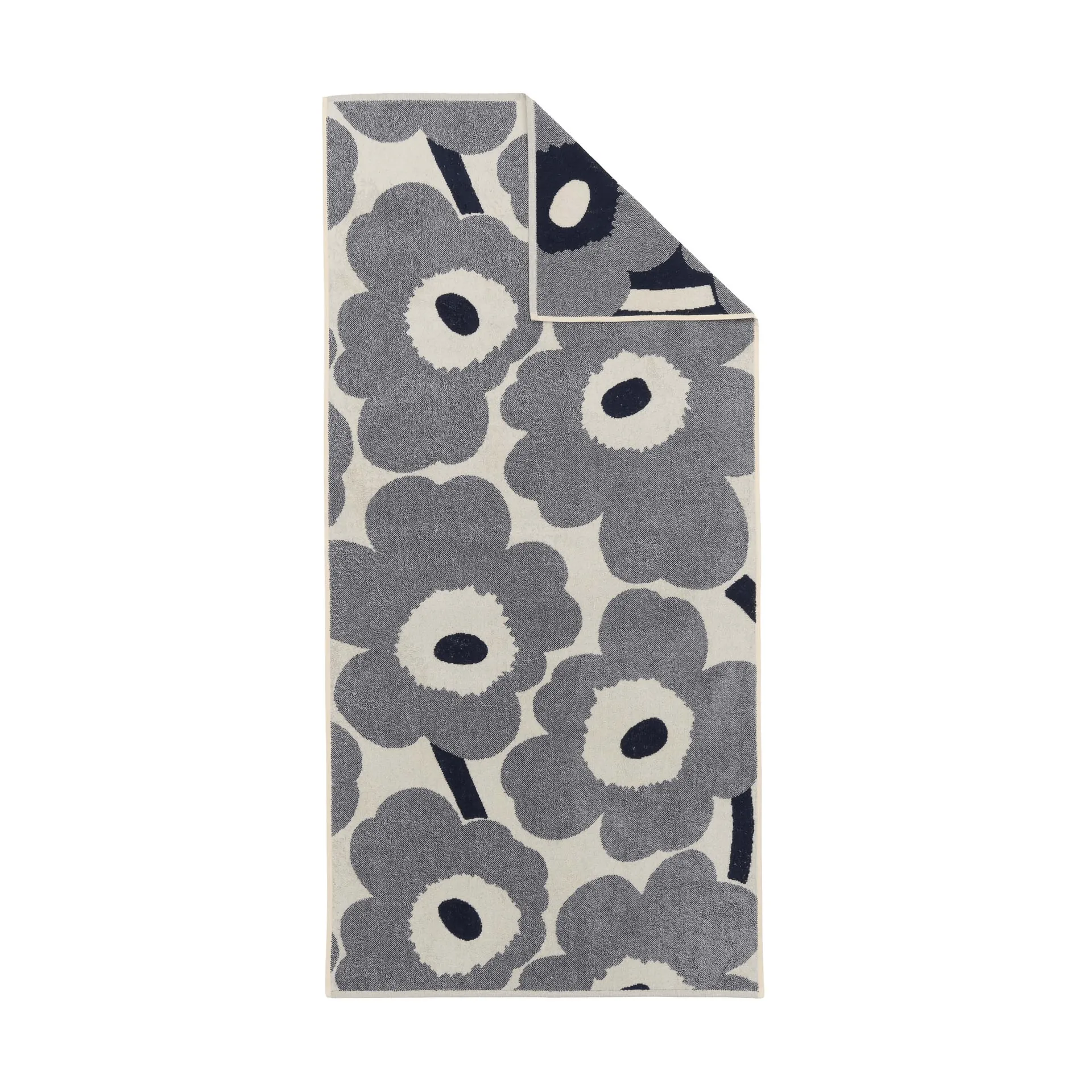 Unikko bath towel 70x150 cm, Off white-blueberry Marimekko