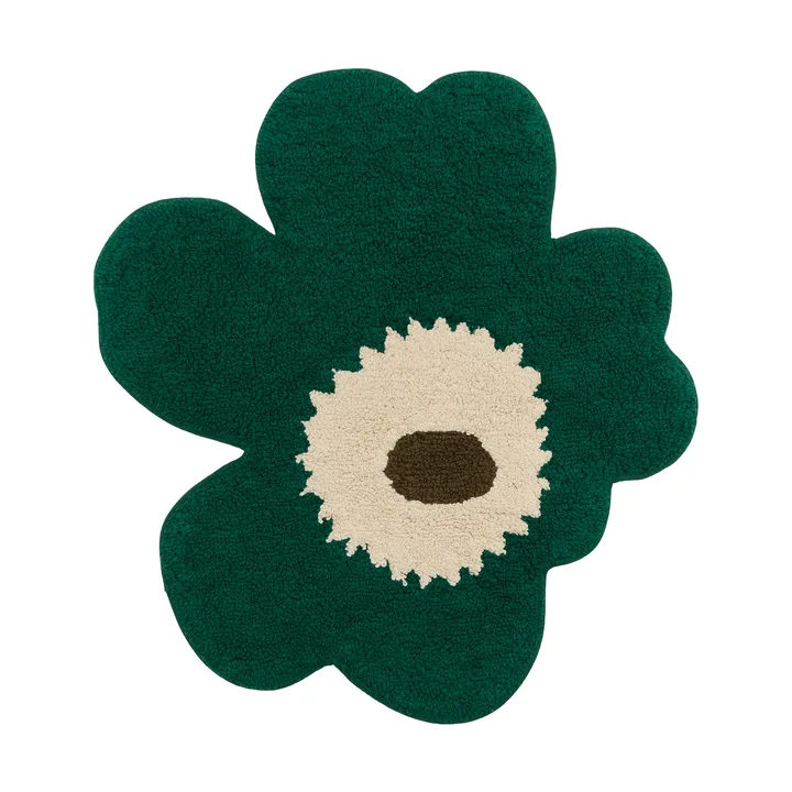 Unikko bathroom mat 73x74 cm - Emerald-off white-mole - Marimekko