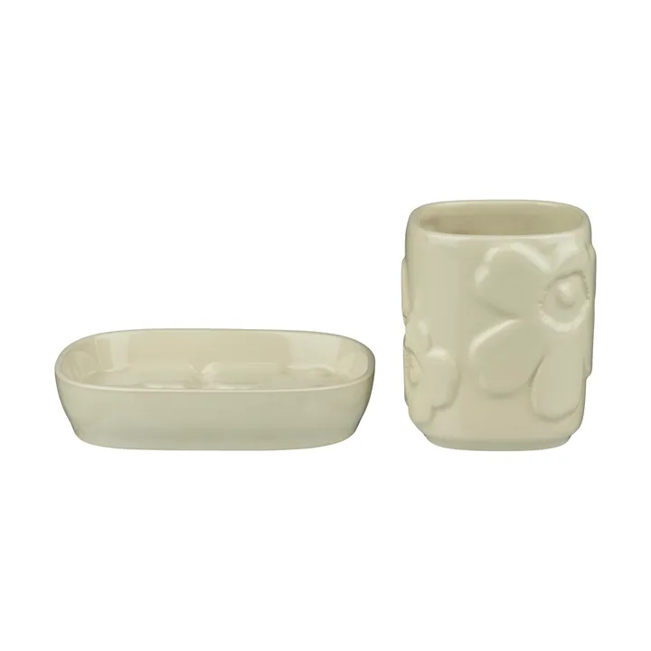 Unikko bathroom set 2 pieces - Beige - Marimekko