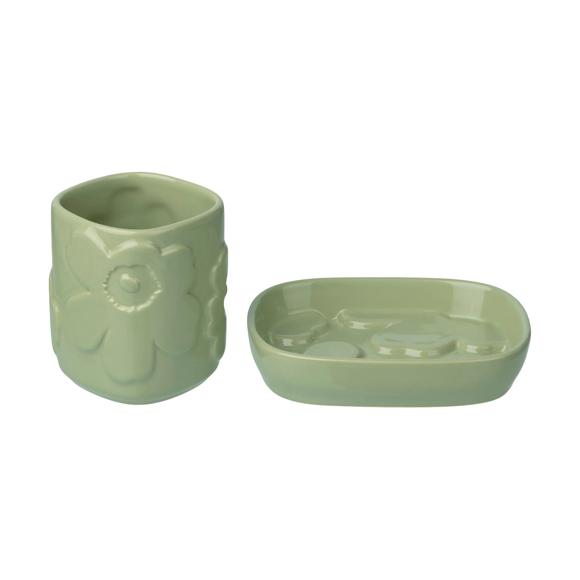 Unikko bathroom set 2 pieces, Pear Marimekko