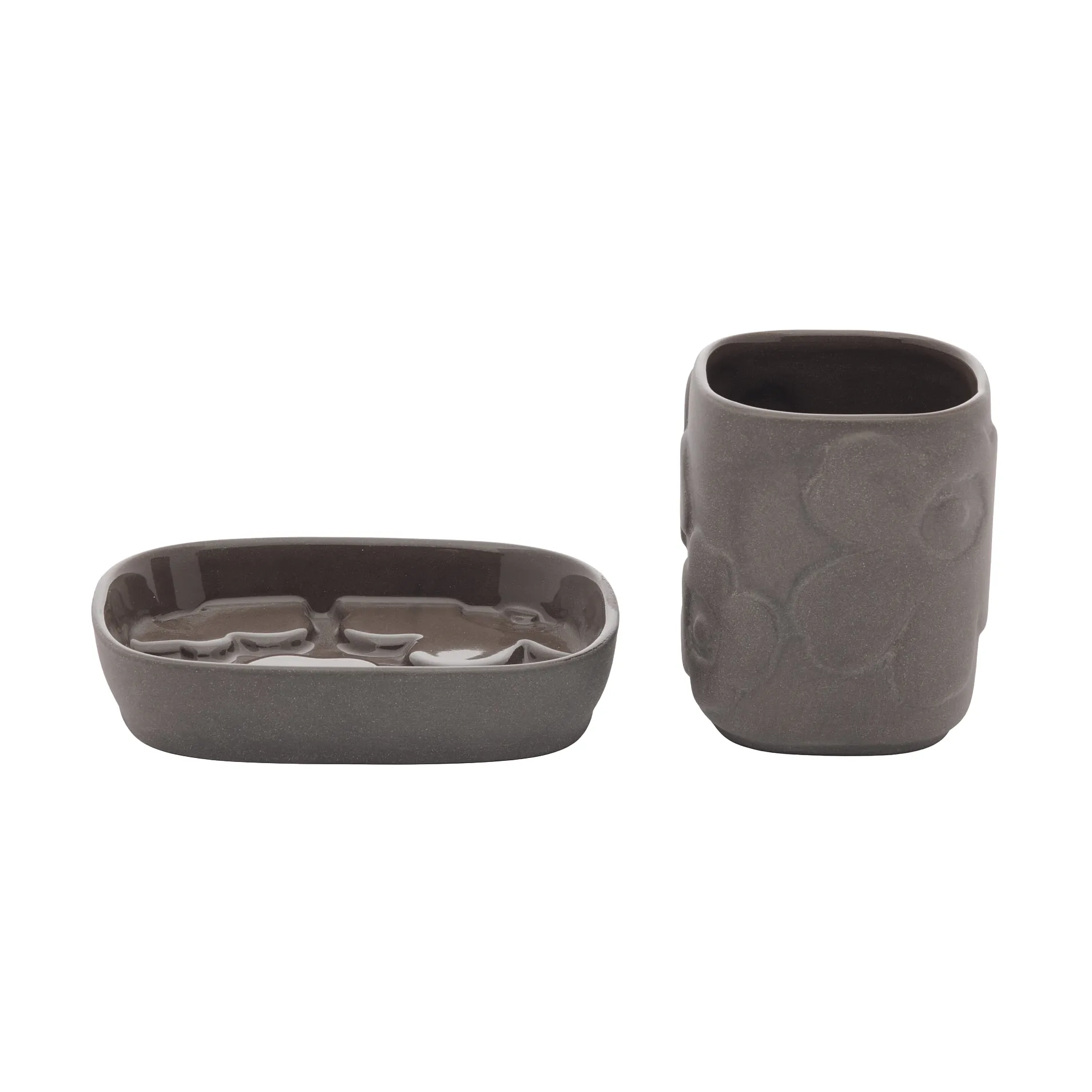 Unikko bathroom set 2 pieces, Volcanic rock Marimekko