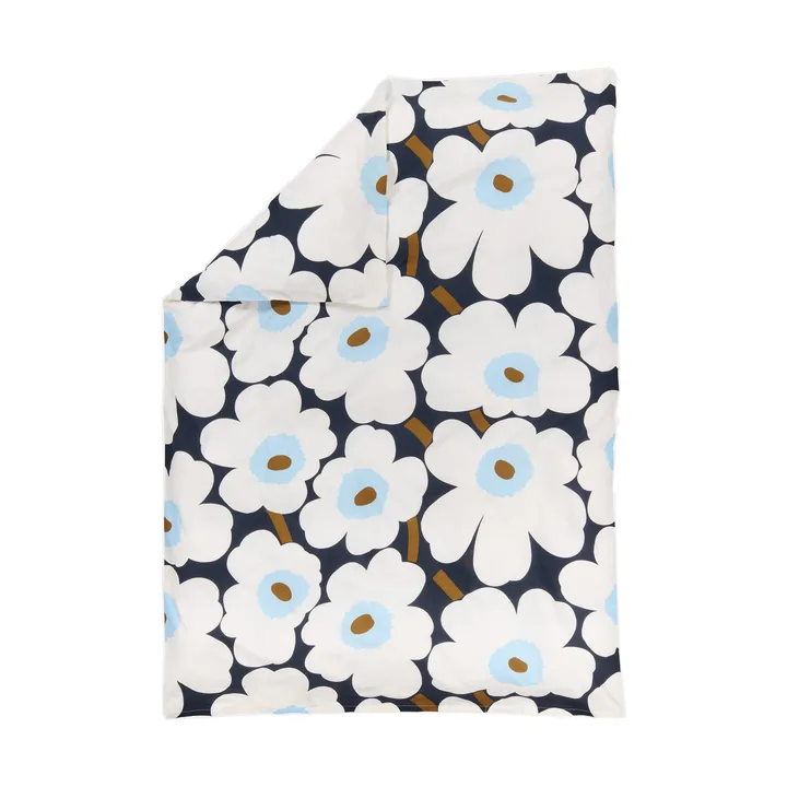 Unikko duvet cover 150x210 cm - Blueberry-off white-cold blue - Marimekko