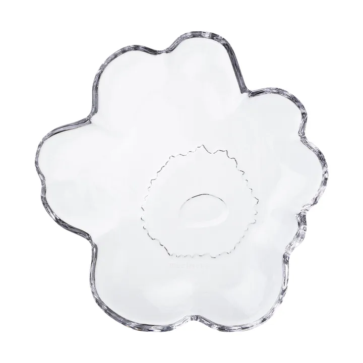 Unikko glass plate Ø13 cm - Clear - Marimekko