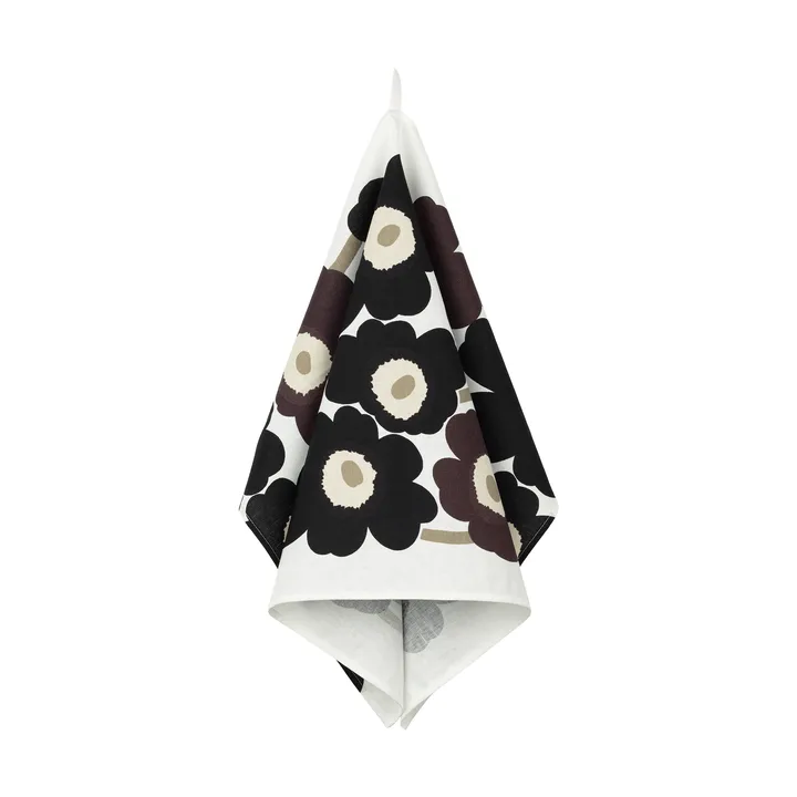 Unikko kitchen towel 47x70 cm - White-dark grey-beige - Marimekko