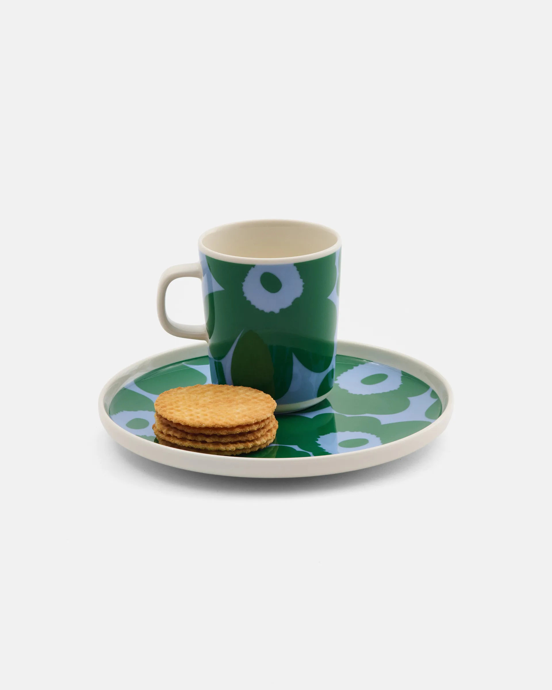 Unikko mug 25 cl, White-green-light blue Marimekko