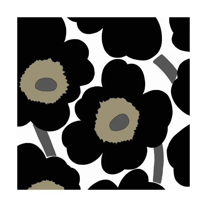 Unikko napkins 33x33 cm 20-pack - Black-White - Marimekko