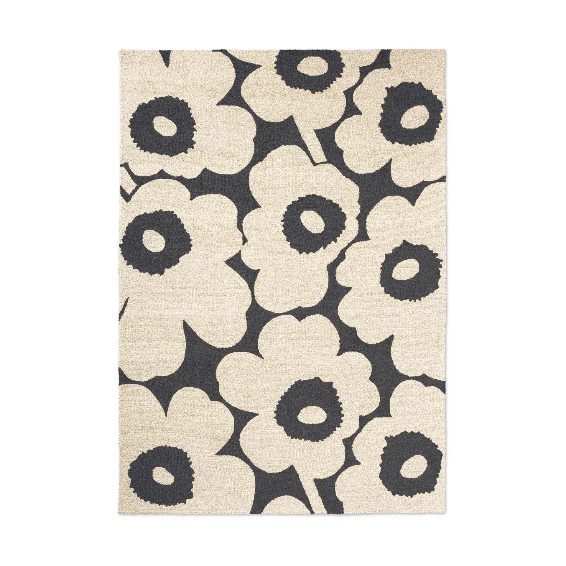 Unikko outdoor rug, Charcoal-white, 160x230 cm Marimekko