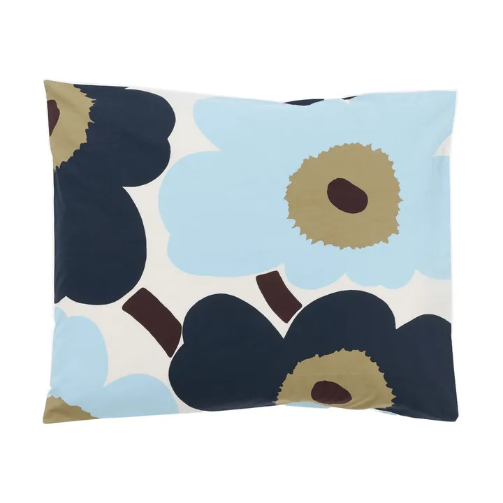 Unikko pillowcase 50x60 cm - Off white-blueberry-cold blue - Marimekko
