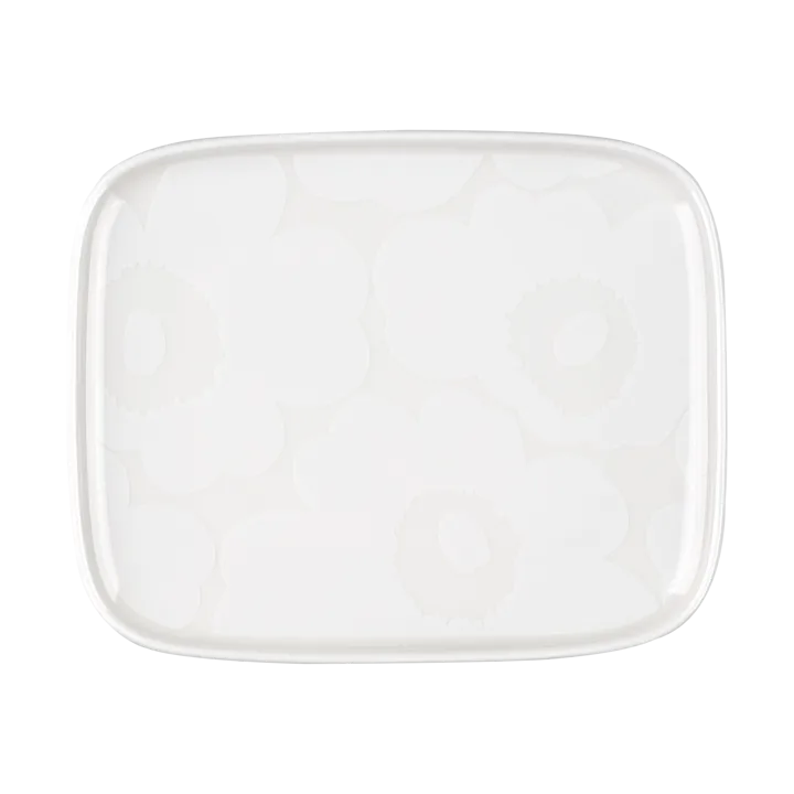 Unikko plate 12x15 cm - White - Marimekko