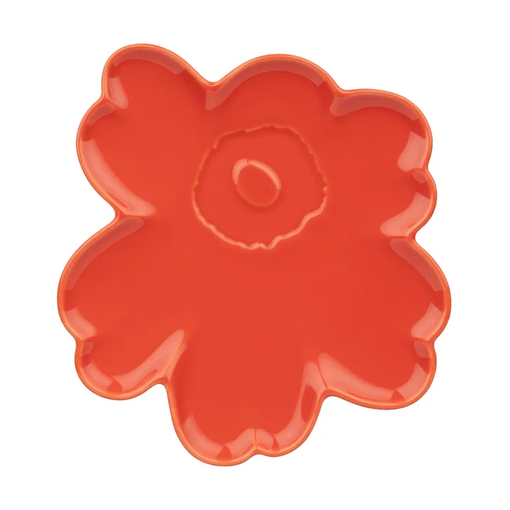 Unikko shape dish 20 cm - Orange red - Marimekko