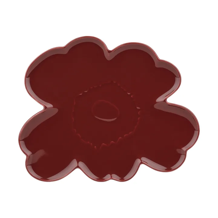 Unikko Shape platter 32 cm - Burgundy - Marimekko
