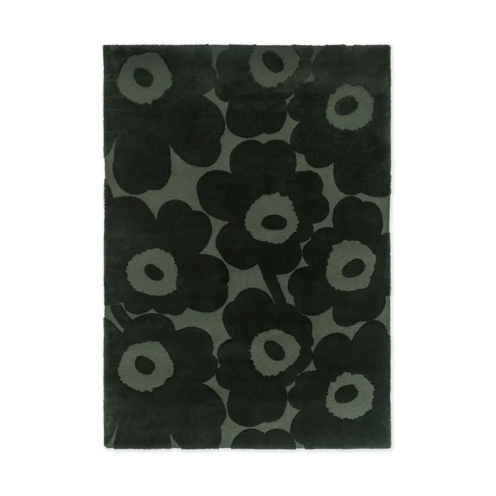 Unikko wool rug - Dark green, 140x200 cm - Marimekko