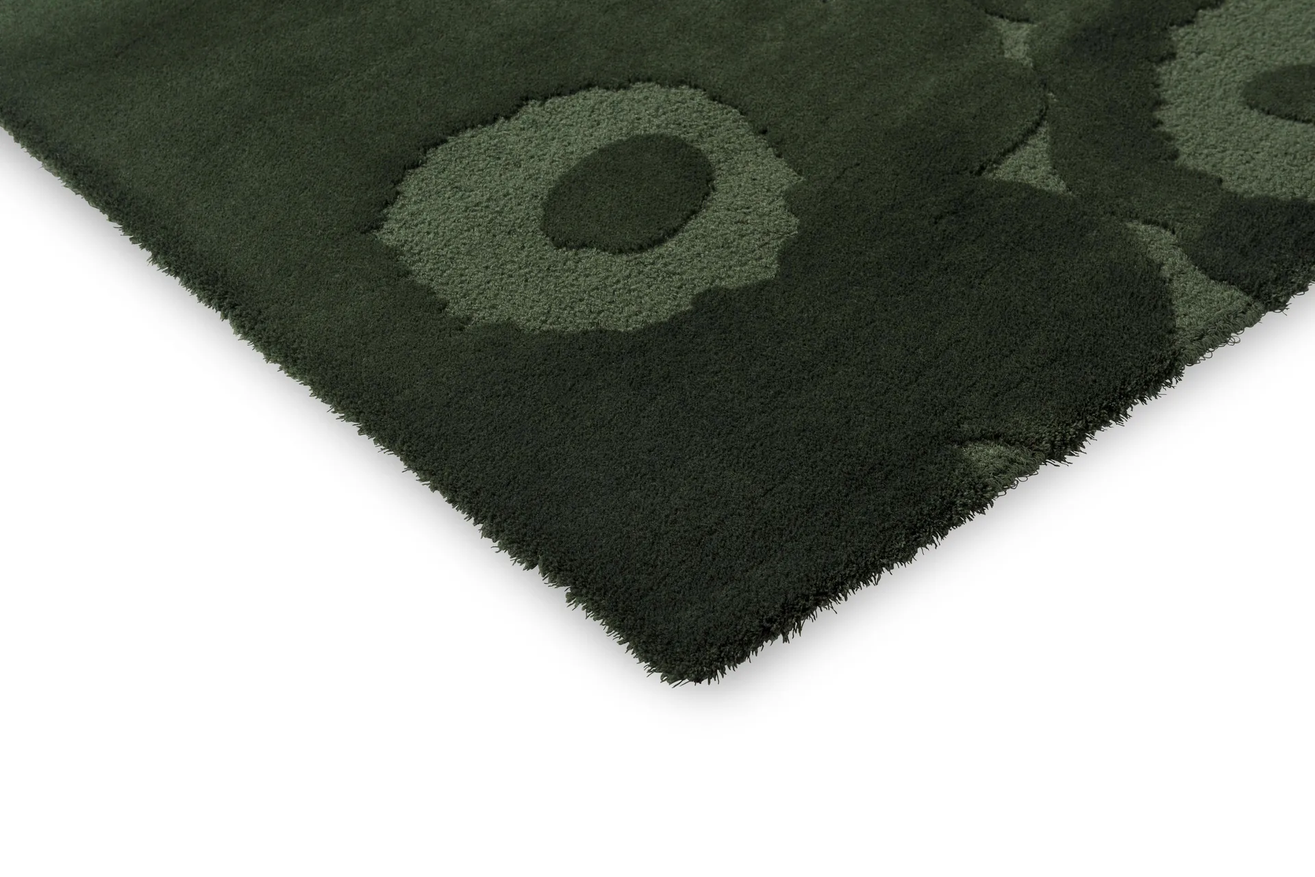 Unikko wool rug, Dark green, 140x200 cm Marimekko
