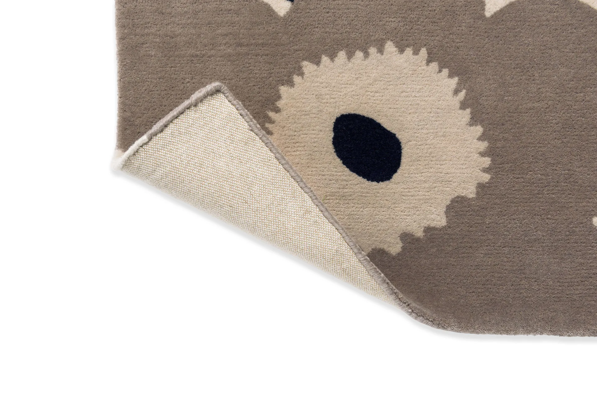 Unikko wool rug, Greige, 170x240 cm Marimekko