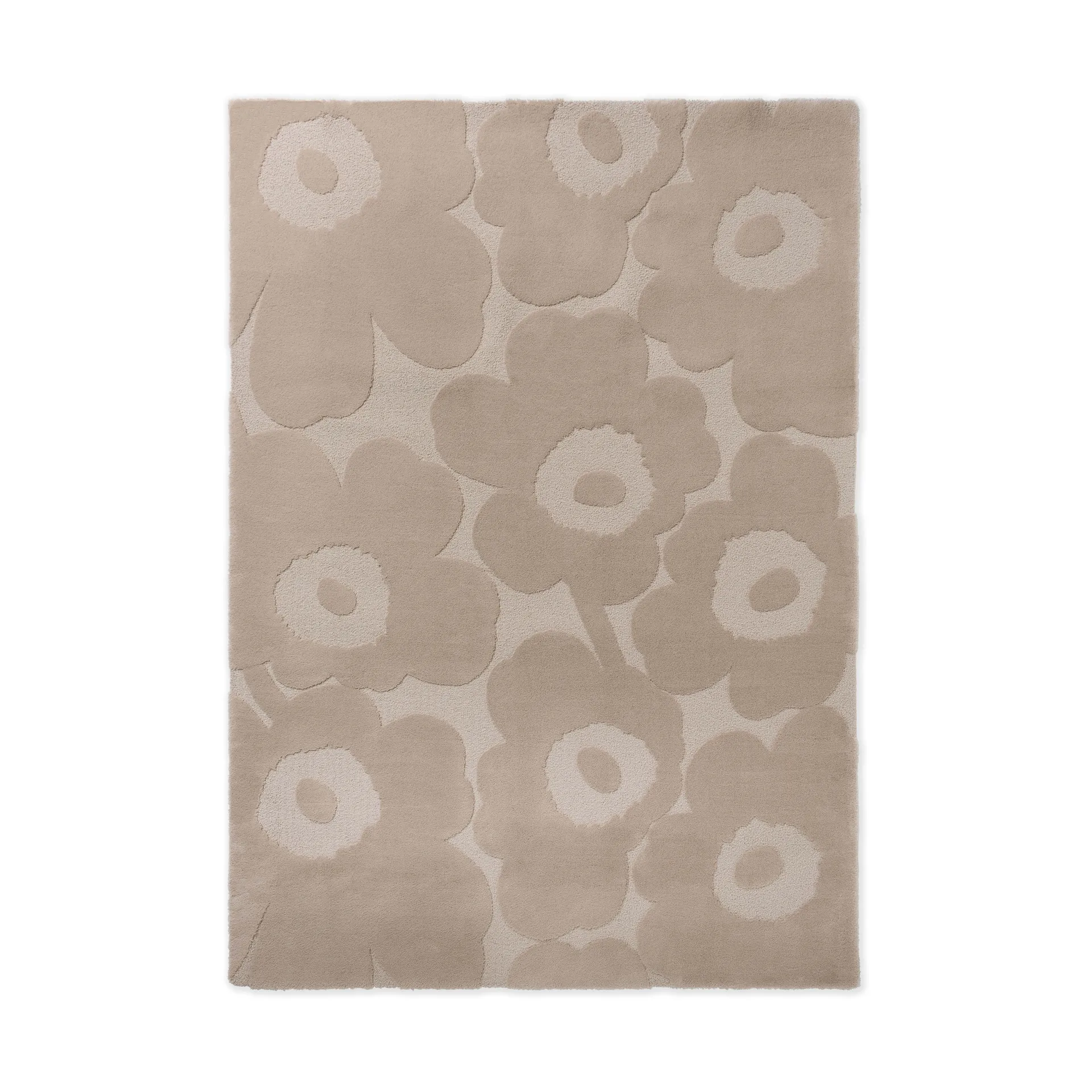 Unikko wool rug, Light beige, 170x240 cm Marimekko