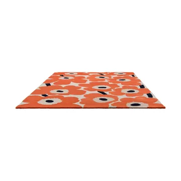 Unikko wool rug - Orange red, 170x240 cm - Marimekko