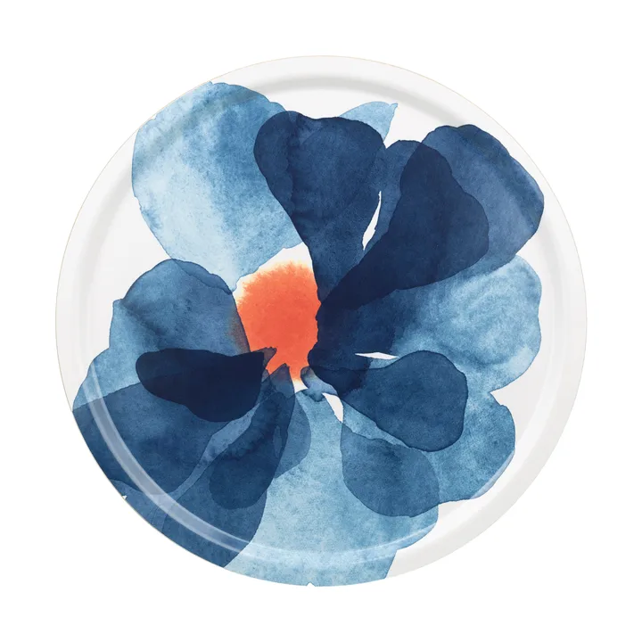 Valssi tray Ø46 cm - White-blue-orange - Marimekko