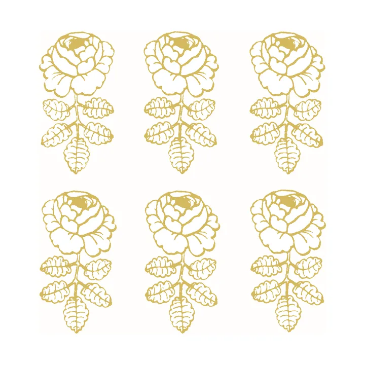 Vihkiruusu napkin 33x33 cm 20-pack - Gold-white - Marimekko