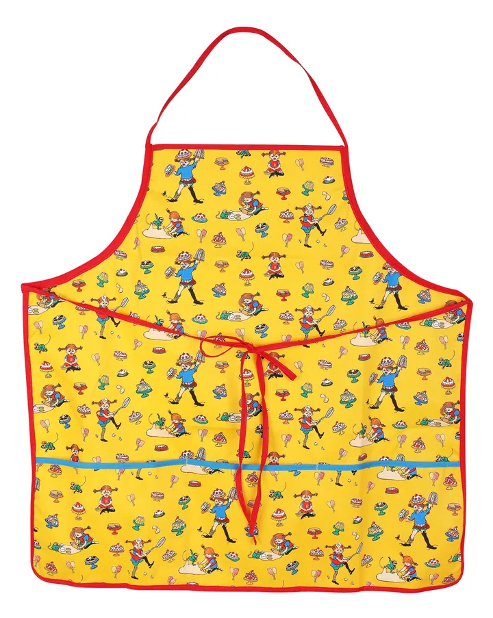 Pippi Baking Apron Adult 70x70 cm - Yellow - Martinex