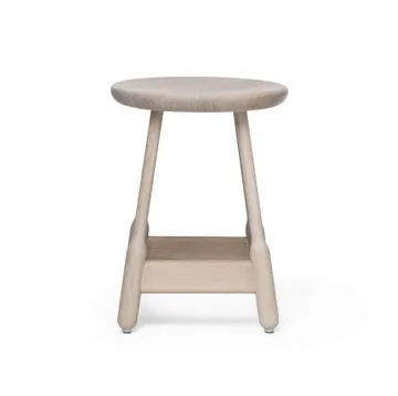 Albert barstool 50 cm - White-oiled oak - Massproductions