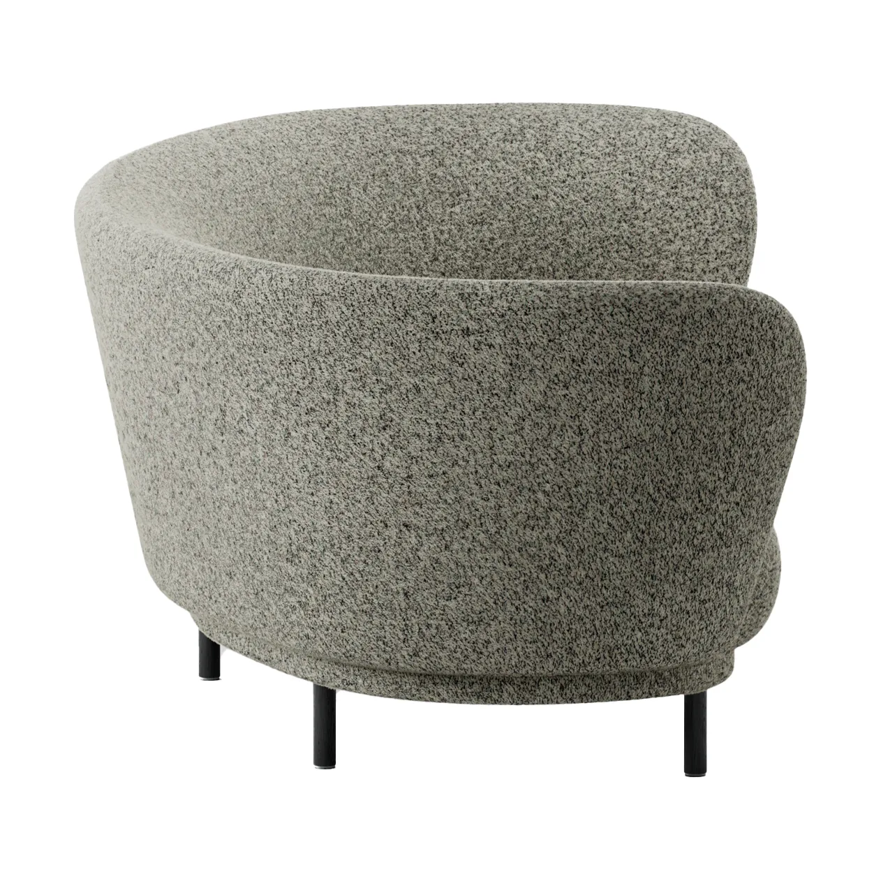 Dandy 3-seater sofa, Black oak - Kirkby Design, Spiral - 23 Monochrome Massproductions