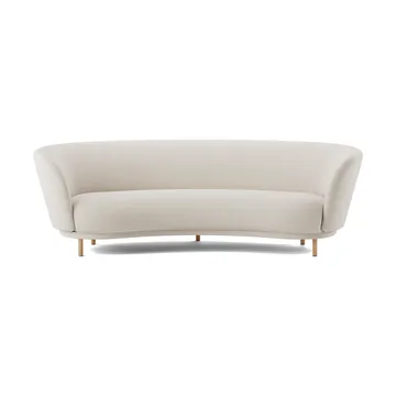 Dandy 3-seater sofa - Natural oak-Linara 05 Porridge - Massproductions