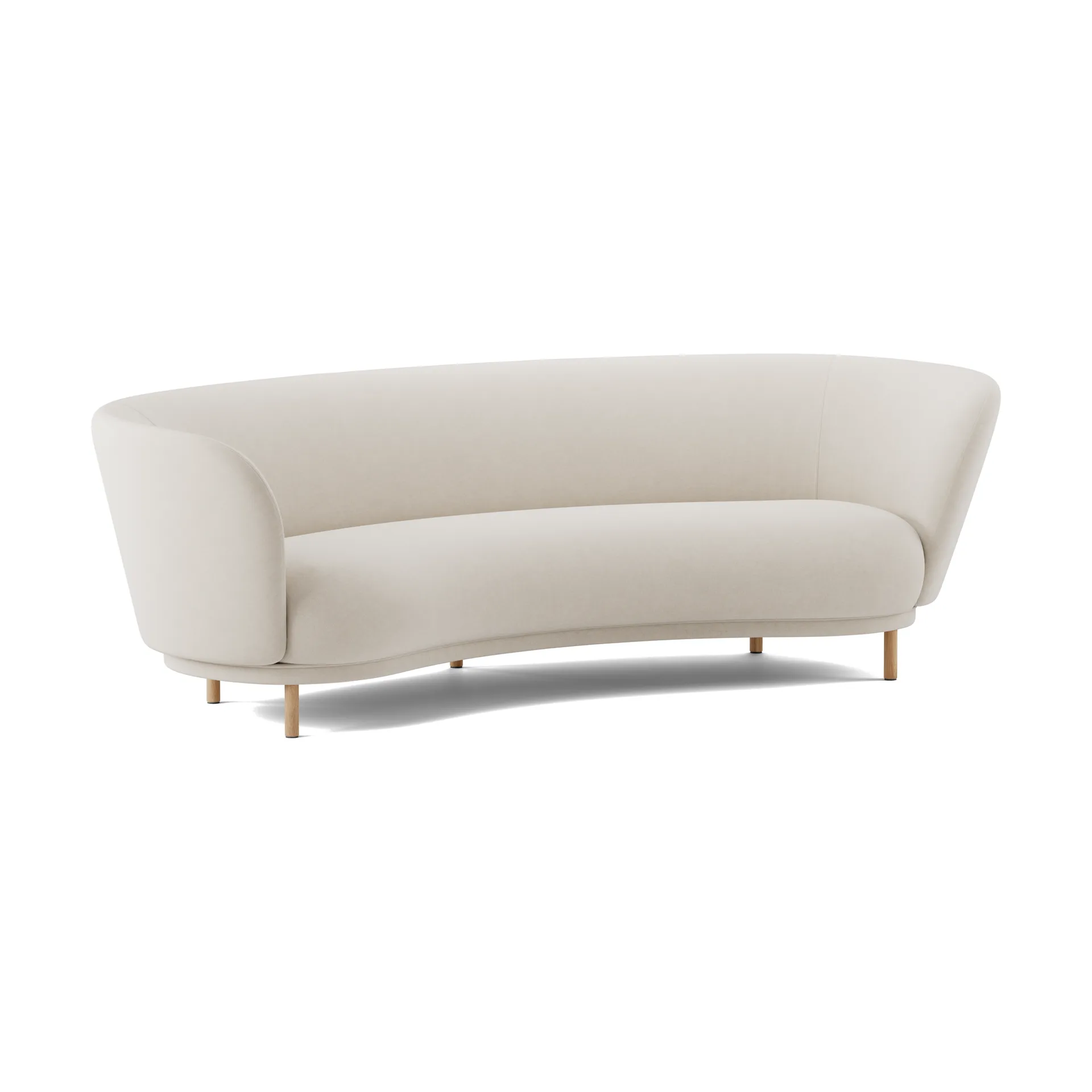 Dandy 3-seater sofa, Natural oak-Linara 05 Porridge Massproductions
