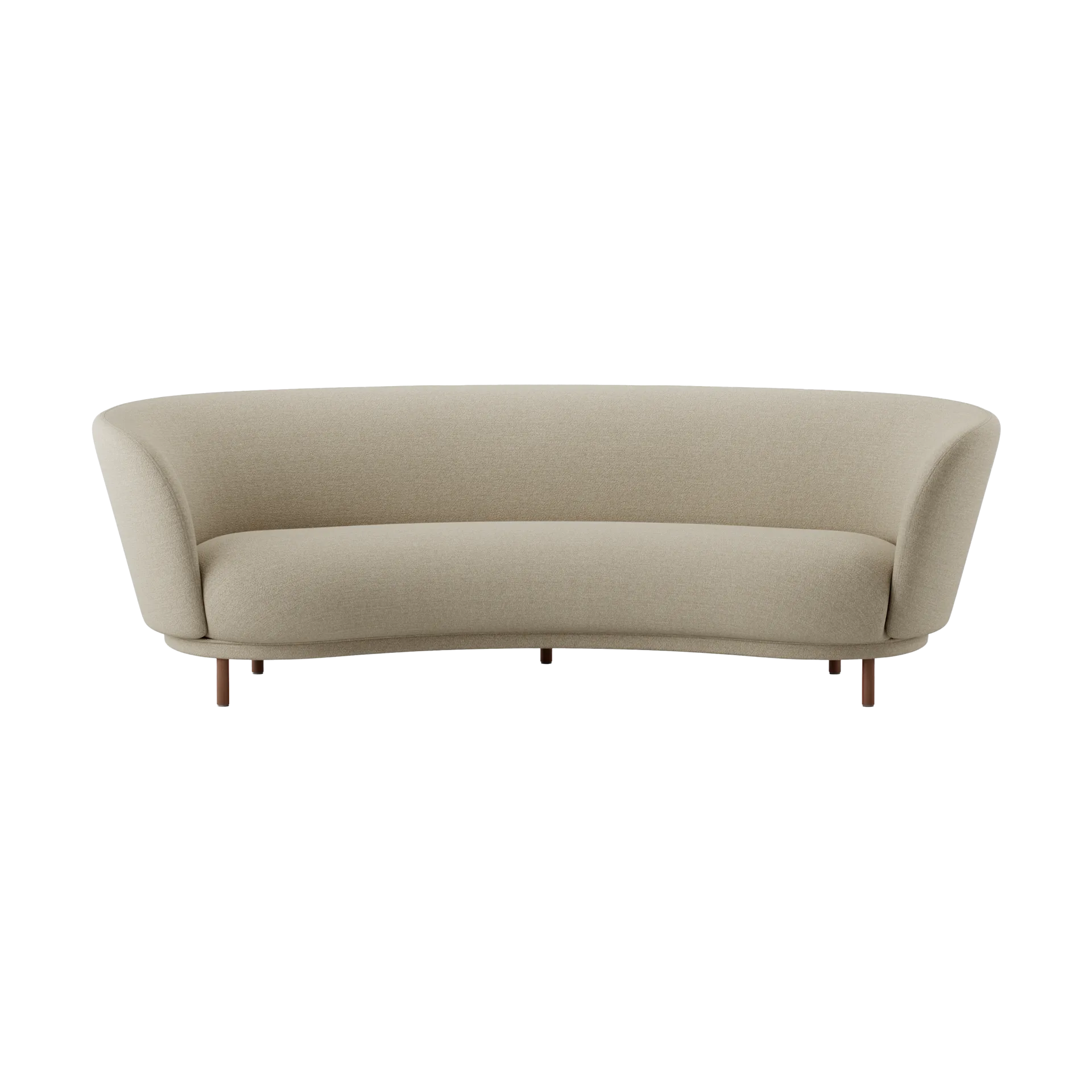 Dandy 3-seater sofa, Walnut-Ecriture 240 Massproductions