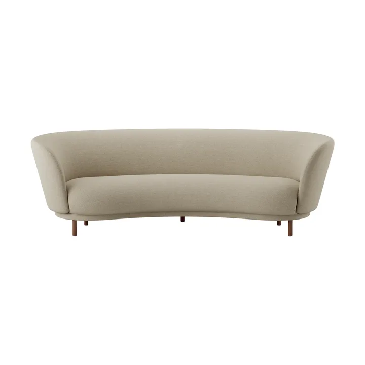 Dandy 3-seater sofa - Walnut-Ecriture 240 - Massproductions