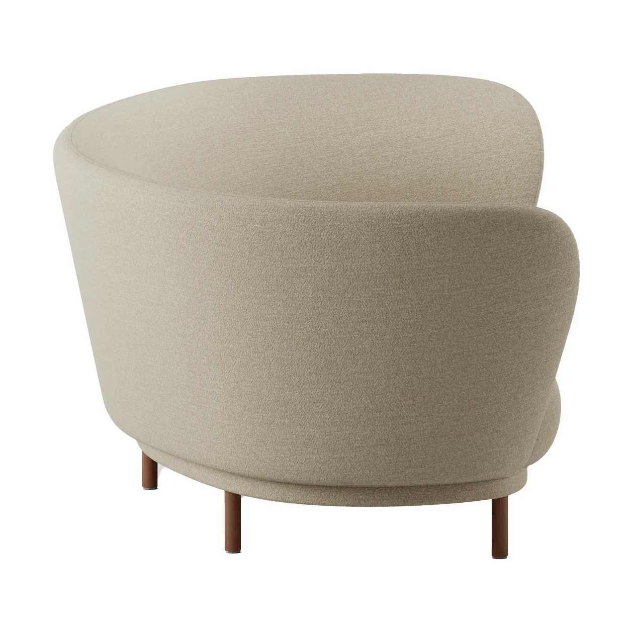 Dandy 3-seater sofa, Walnut-Ecriture 240 Massproductions