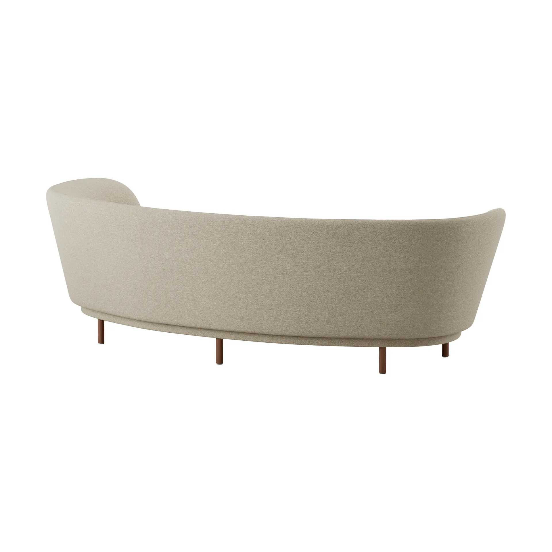 Dandy 3-seater sofa, Walnut-Ecriture 240 Massproductions