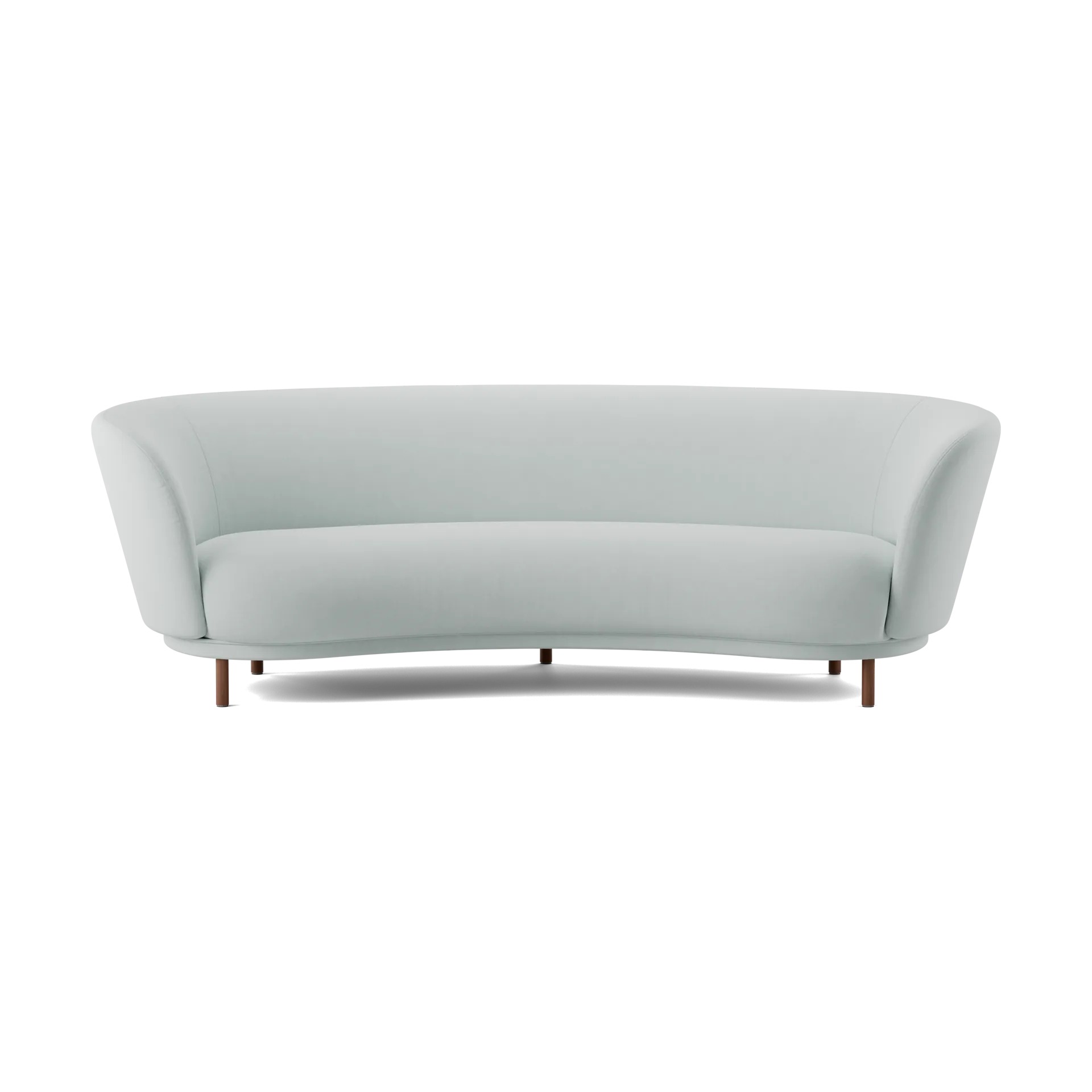 Dandy 3-seater sofa, Walnut-Linara 253 Swedish Grey Massproductions
