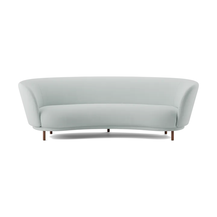Dandy 3-seater sofa - Walnut-Linara 253 Swedish Grey - Massproductions