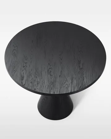 Draft dining room table 88 cm - Black stained ash - Massproductions