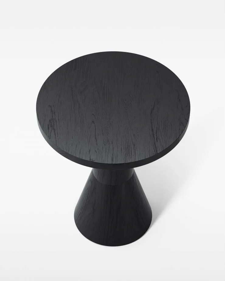 Draft table 50 cm, Black stained ash Massproductions