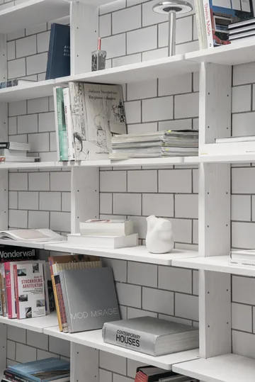 Gridlock Deep Shelf W800 shelf - White stained Ash - Massproductions