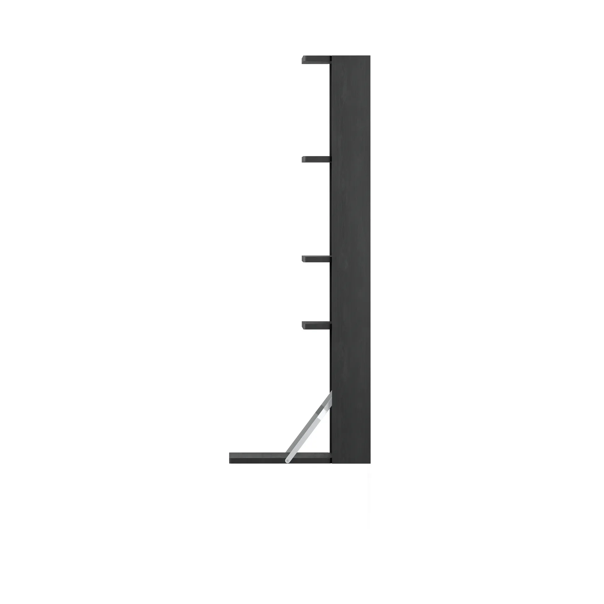 Gridlock - M1-A4-0-D shelf with writing table, Black stained Ash Massproductions