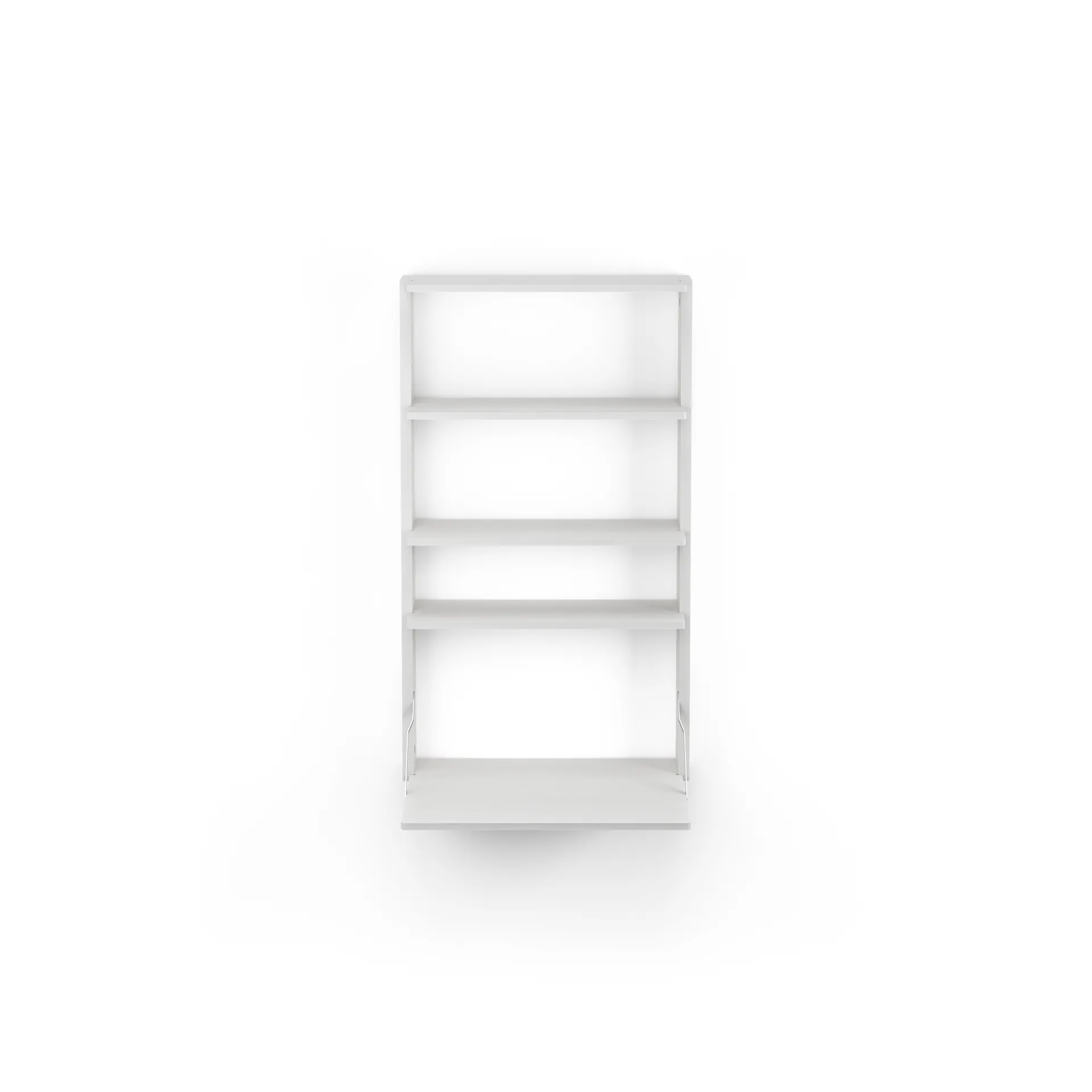 Gridlock - M1-A4-0-D shelf with writing table, White stained Ash Massproductions