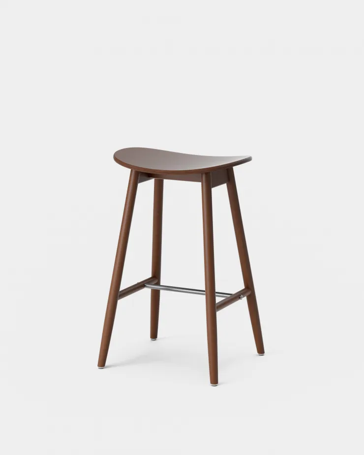 Icha barstool 65 cm, Walnut stained beech Massproductions
