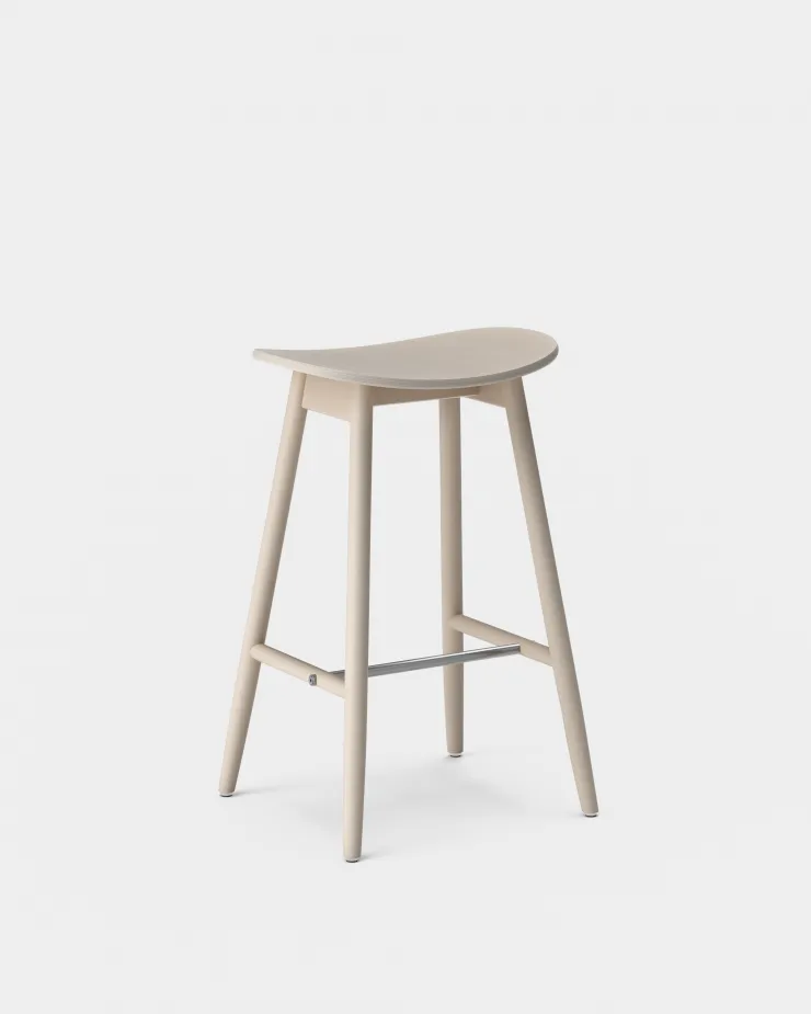 Icha barstool 65 cm, White-oiled oak Massproductions