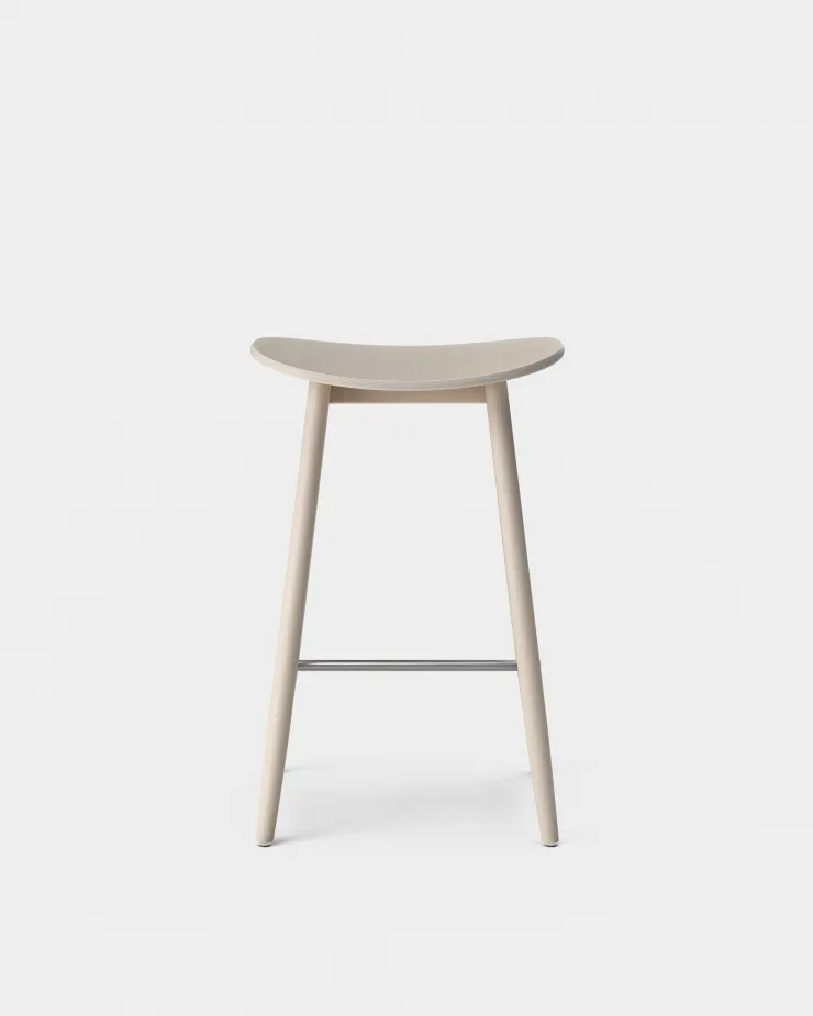 Icha barstool 65 cm, White-oiled oak Massproductions