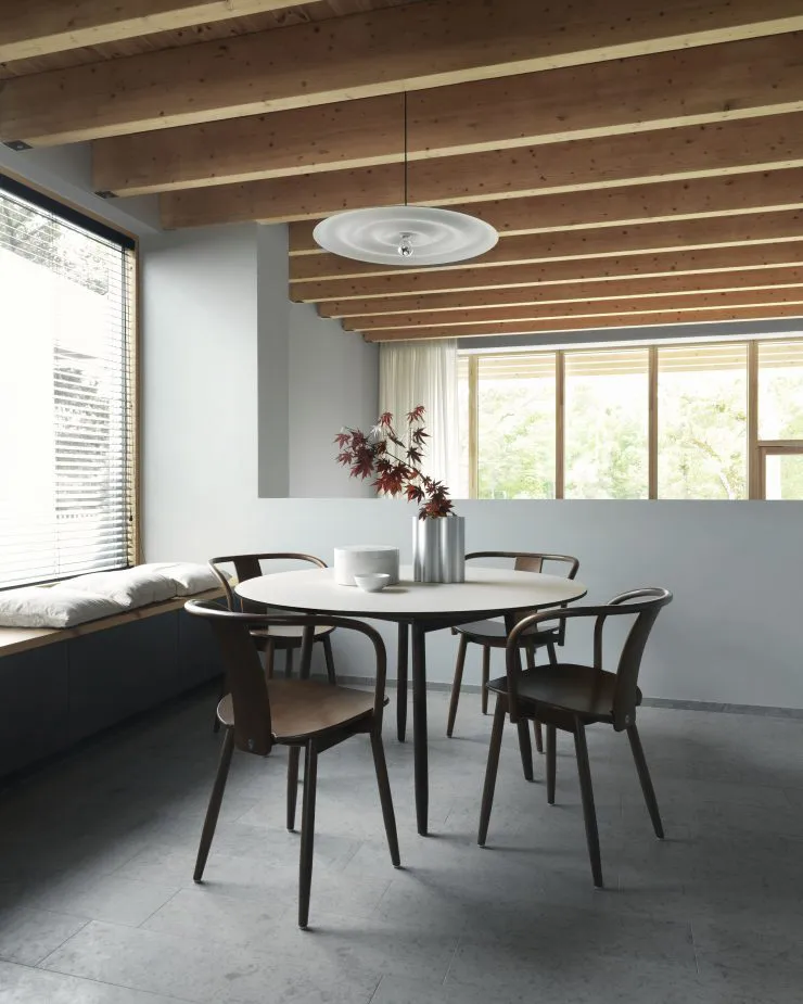 Icha chair, Walnut stained beech Massproductions