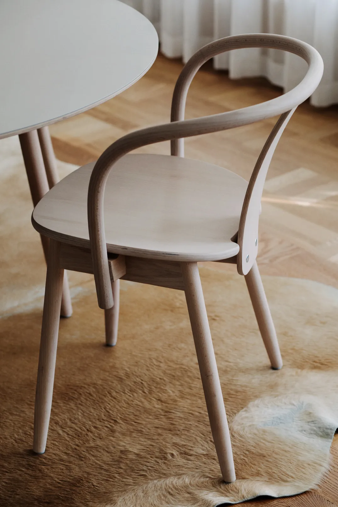 Icha chair, White-oiled beech Massproductions