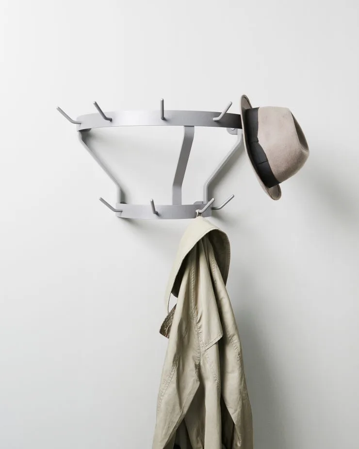 Marcel clothes hanger wall-mounted, Stone grey Massproductions