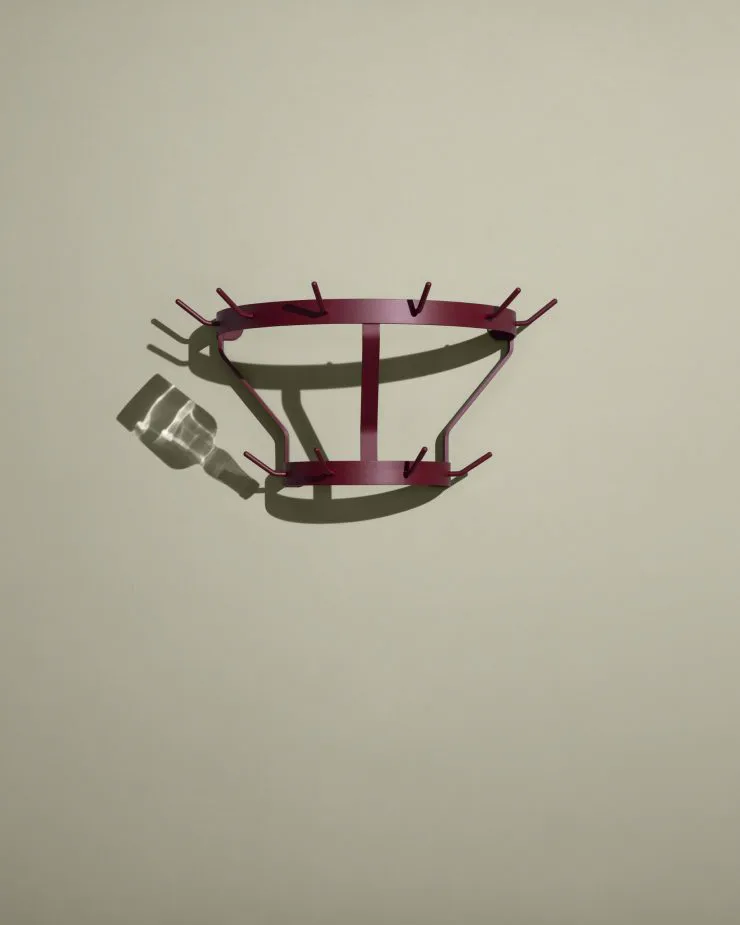 Marcel clothes hanger wall-mounted, Wine red Massproductions