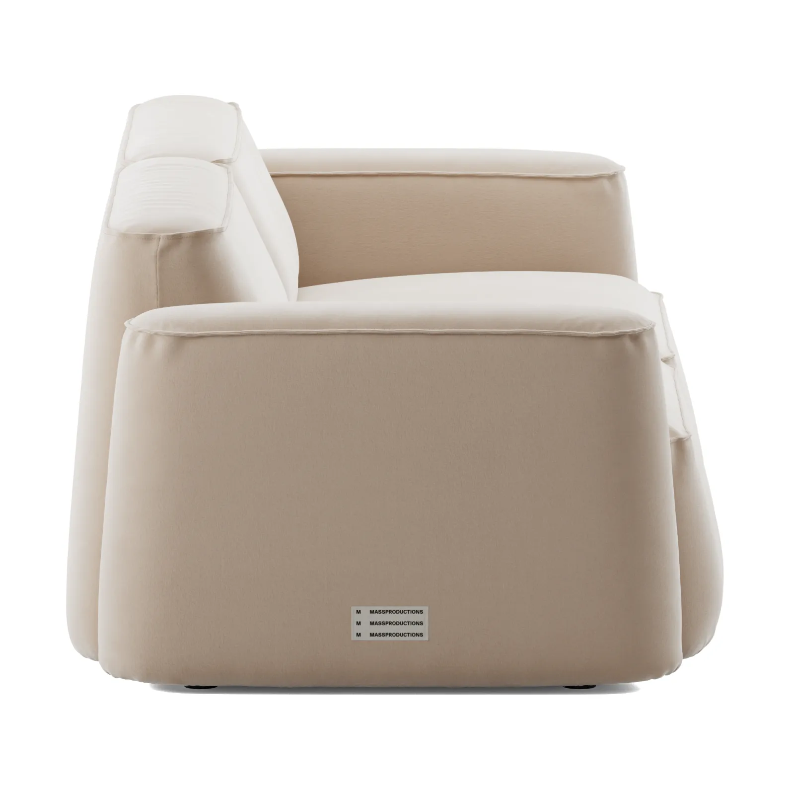 Patch 2.5-seater sofa, Atlantis 52 Alabaster Massproductions