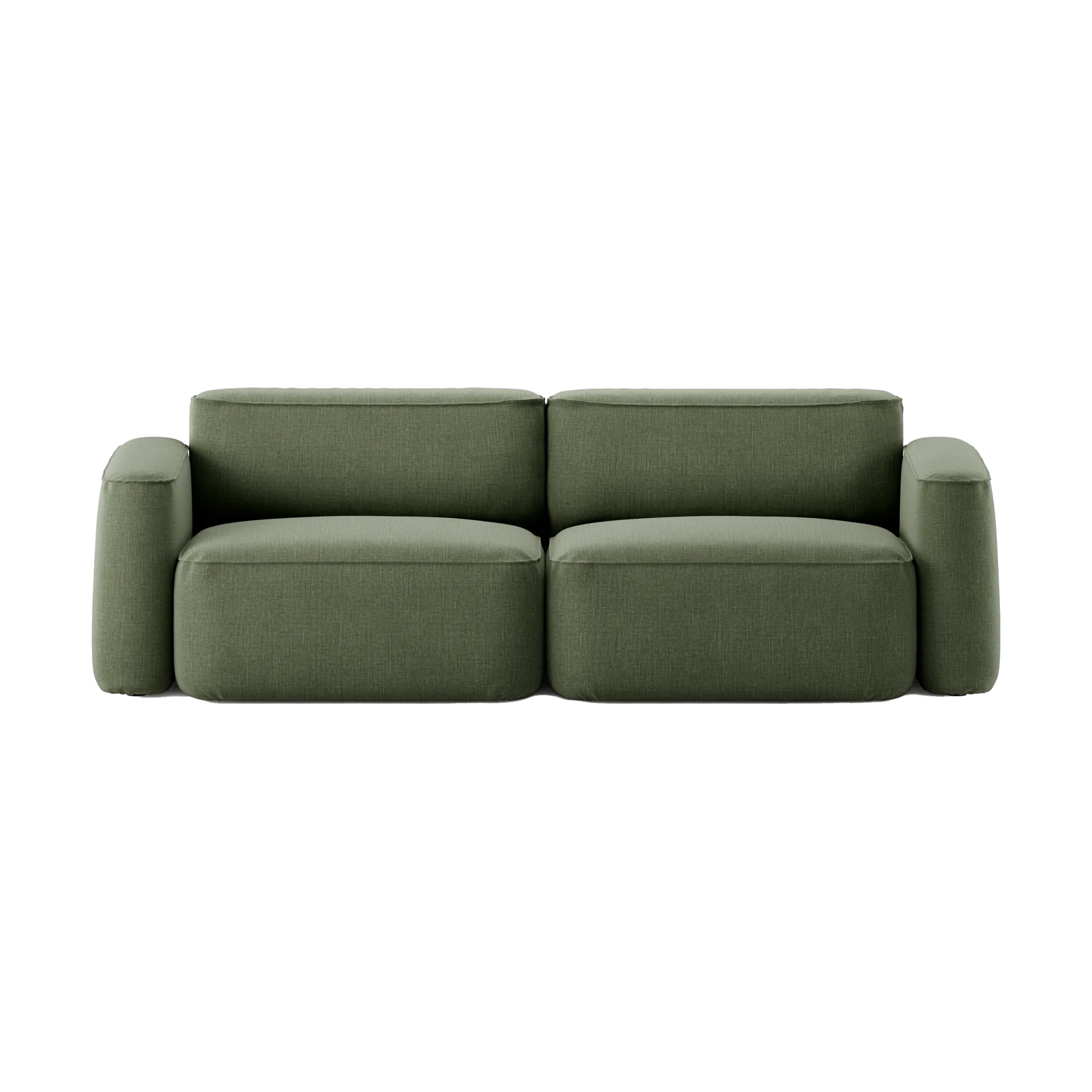Patch 2.5-seater sofa, Linara 100 Tarragon Massproductions