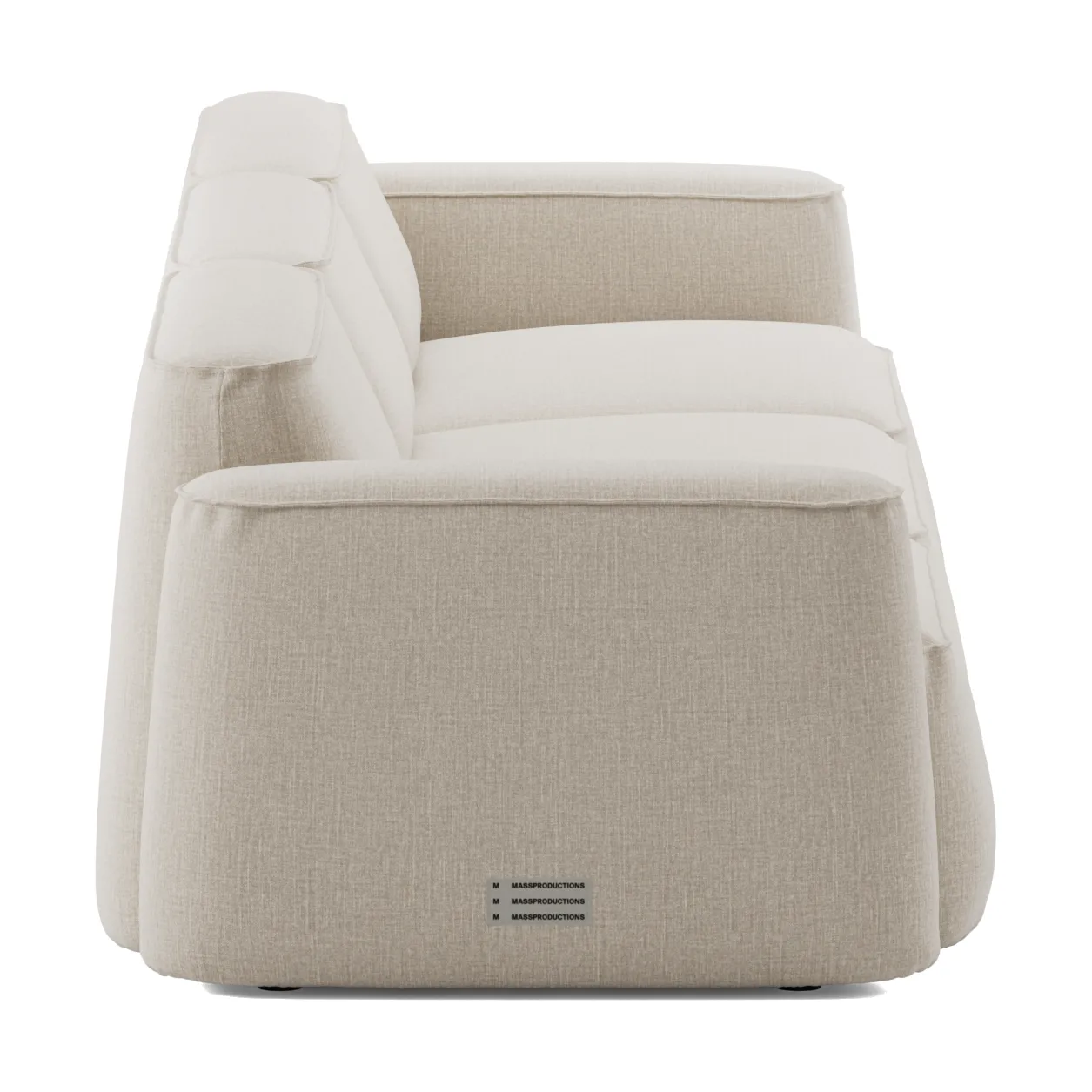Patch 3-seater sofa, Linara 05 Porridge Massproductions