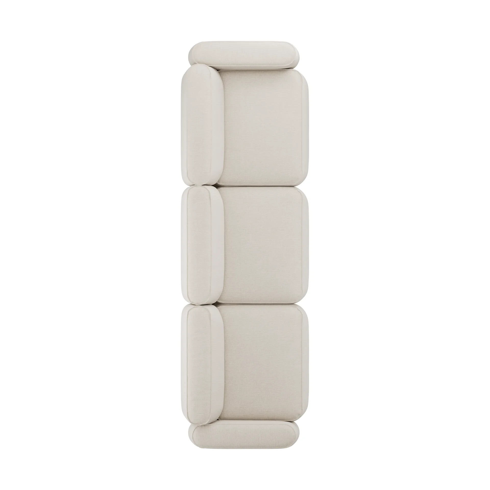 Patch 3-seater sofa, Linara 05 Porridge Massproductions