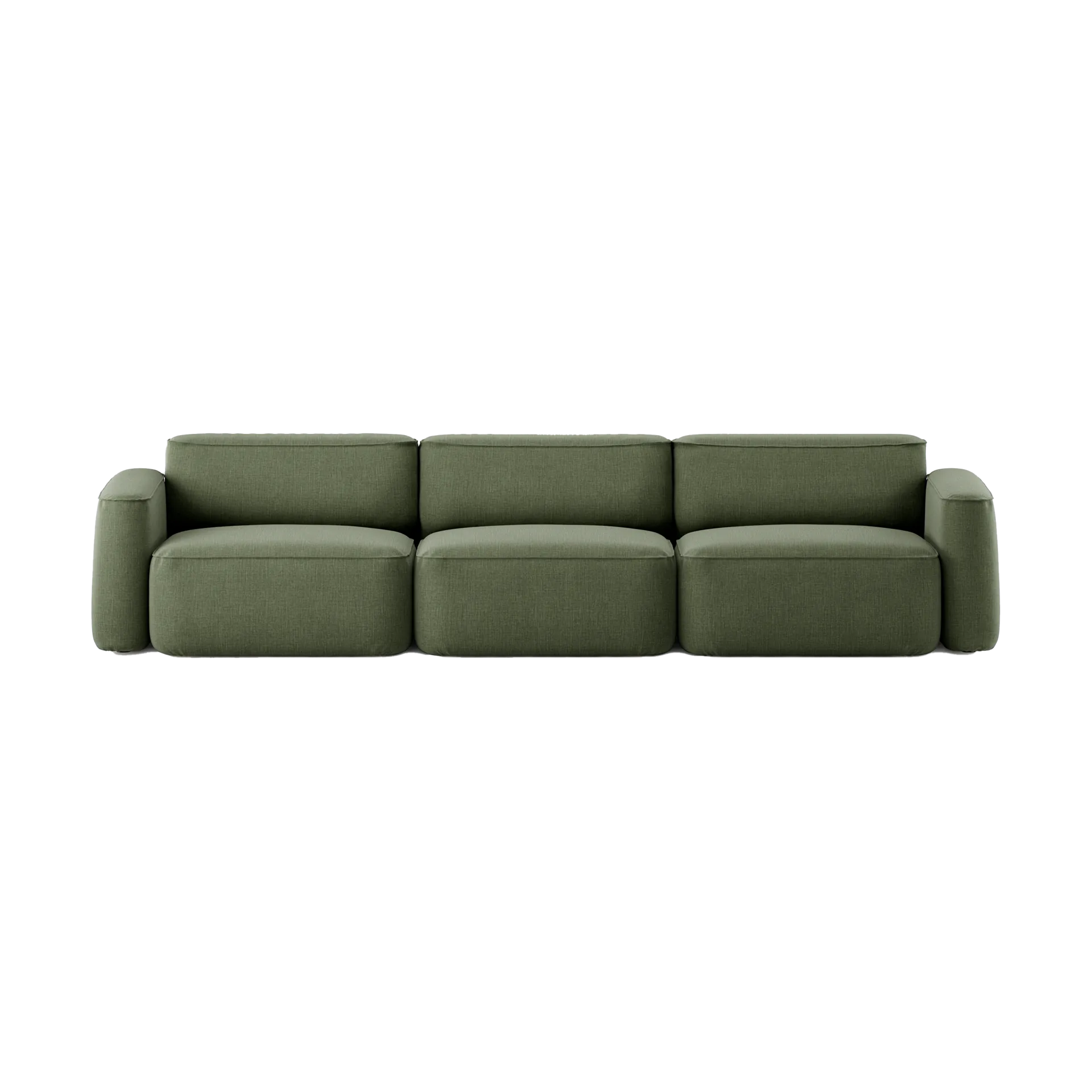 Patch 3-seater sofa, Linara 100 Tarragon Massproductions